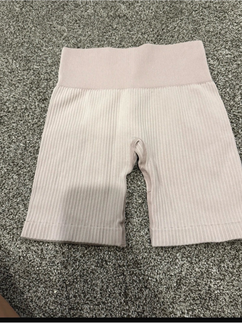 Ryka Ribbed Bike Shorts in Light Pink